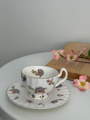 فنجان نعلبکی قهوه خوری وارداتی گل ناز(تک)