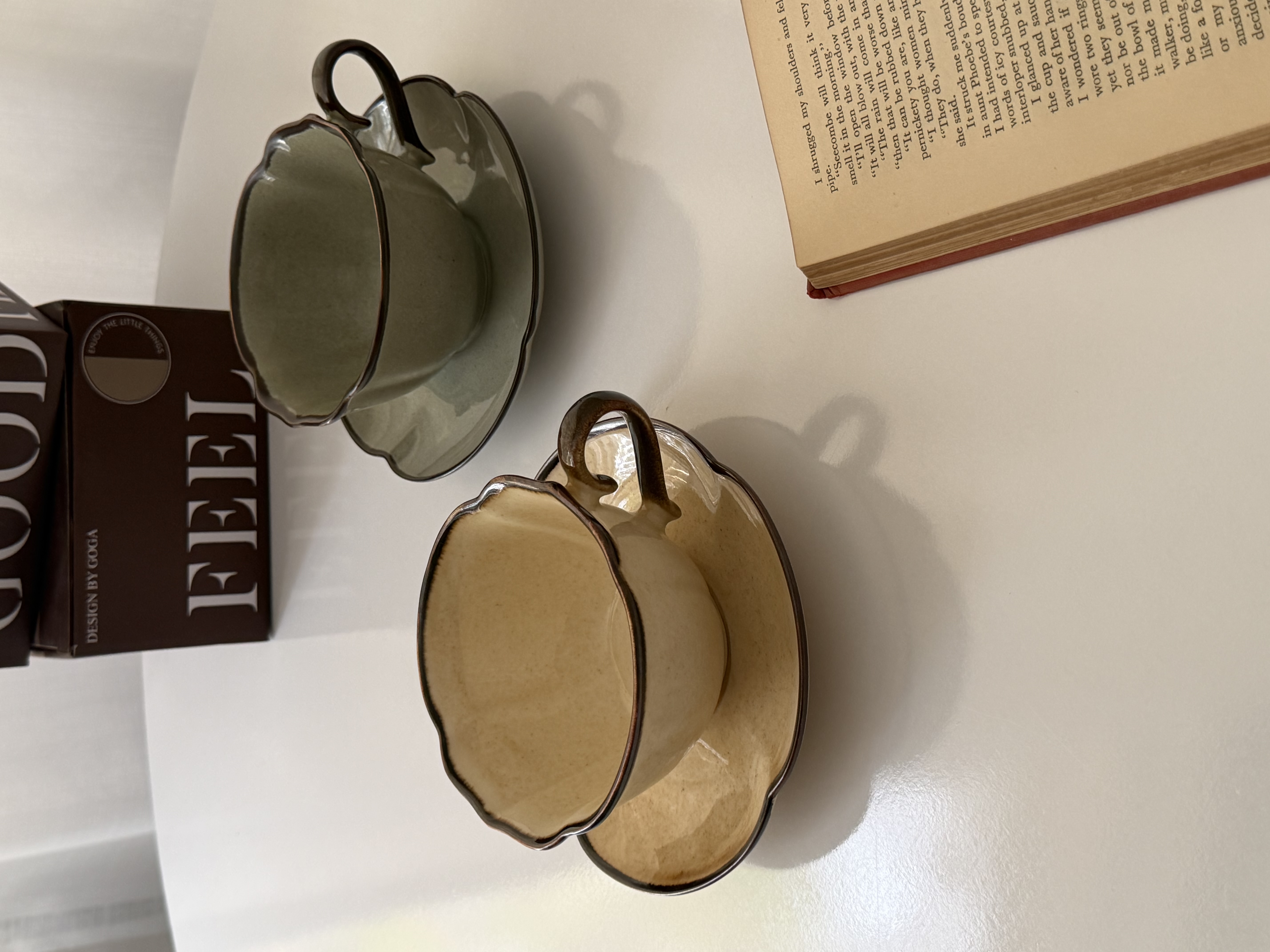 فنجان نعلبکی جعبه کادویی رترو