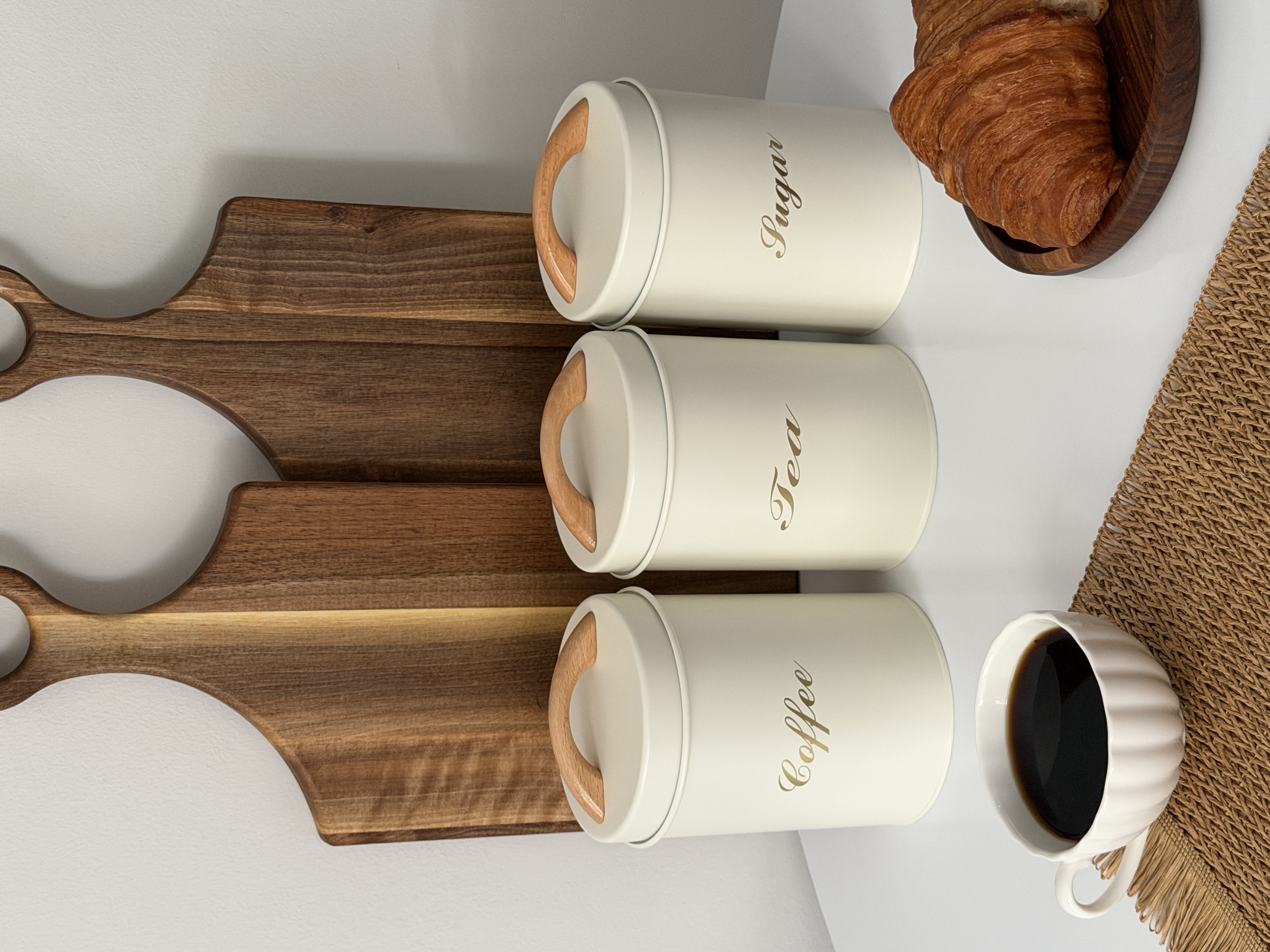 ست بانکه گالوانیزه سه تایی وارداتی(coffe suger tea)