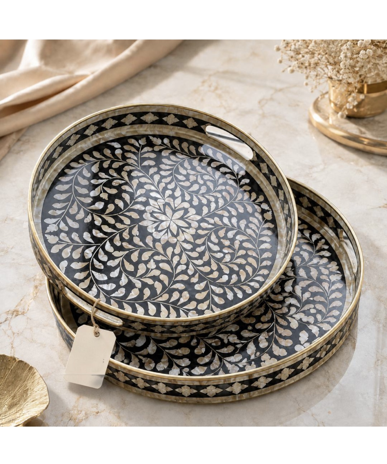 سینی گرد وارداتی فانتزی قطر ۳۲