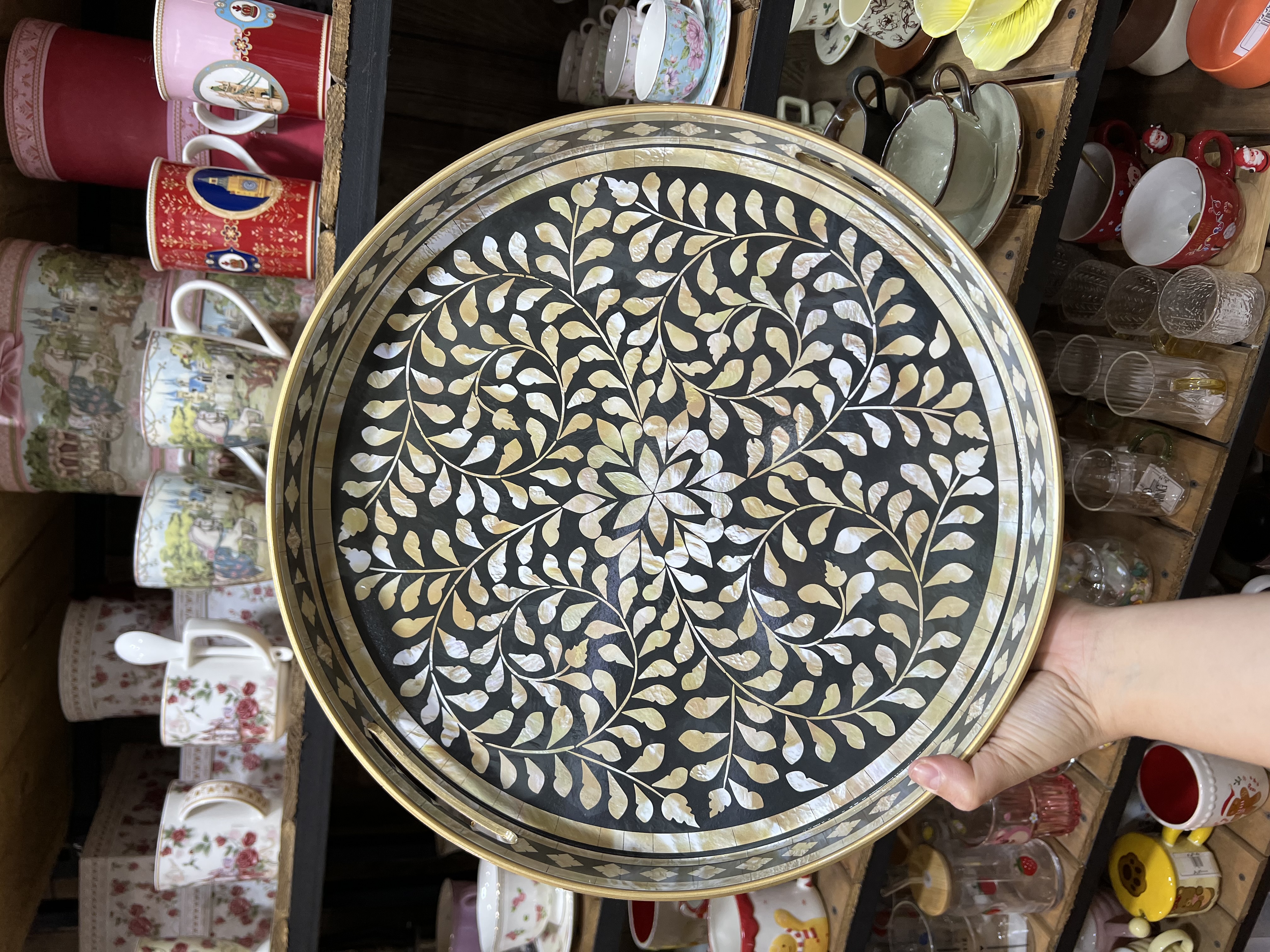 سینی گرد فانتزی قطر ۳۷سانت