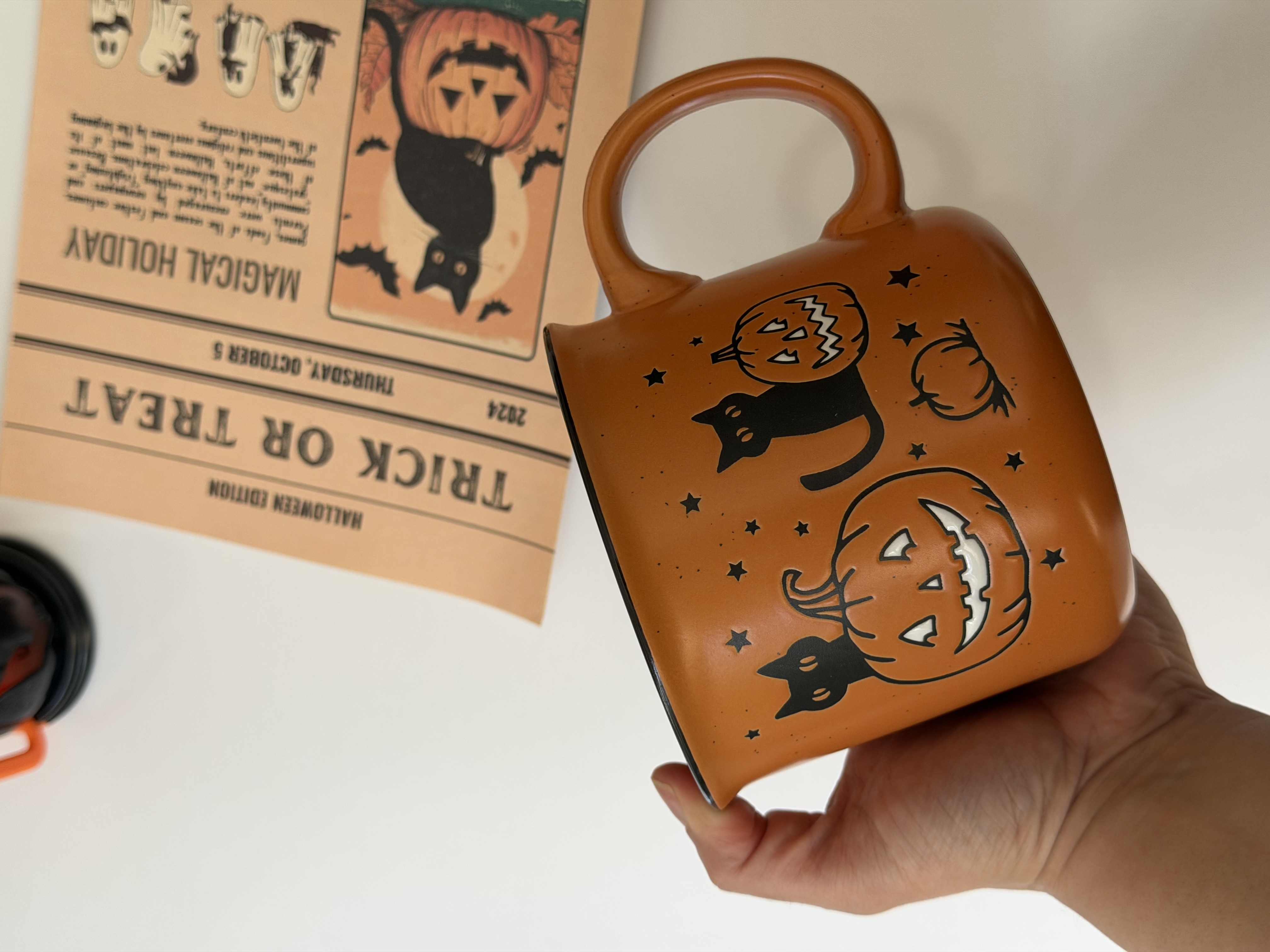 ماگ هالووین روح و گربه نارنجی